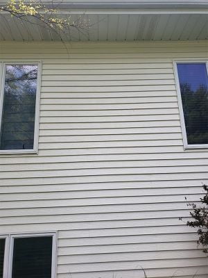 Clean exterior wall paneling